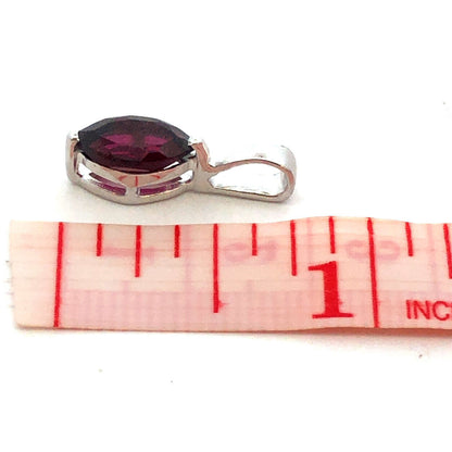Designer TGGC 925 Sterling Silver Marquise Amethyst Solitaire Pendant