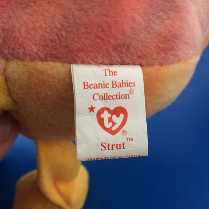 1996 TY Beanie Baby Strut The Rooster Mint Condition Tag Errors - 4171