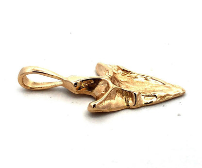 Estate 14K Yellow Gold Arrow Head Pendant
