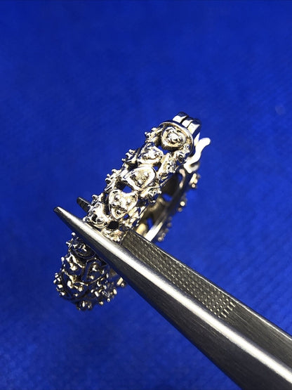 Designer 925 Sterling Silver Textured Heart Detail Snap Round Hoop Earrings