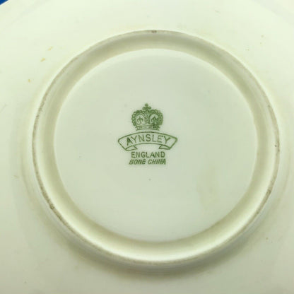 Aynsley English Bone China Cobalt Blue Gold Floral Vine Star Design Cup/Saucer