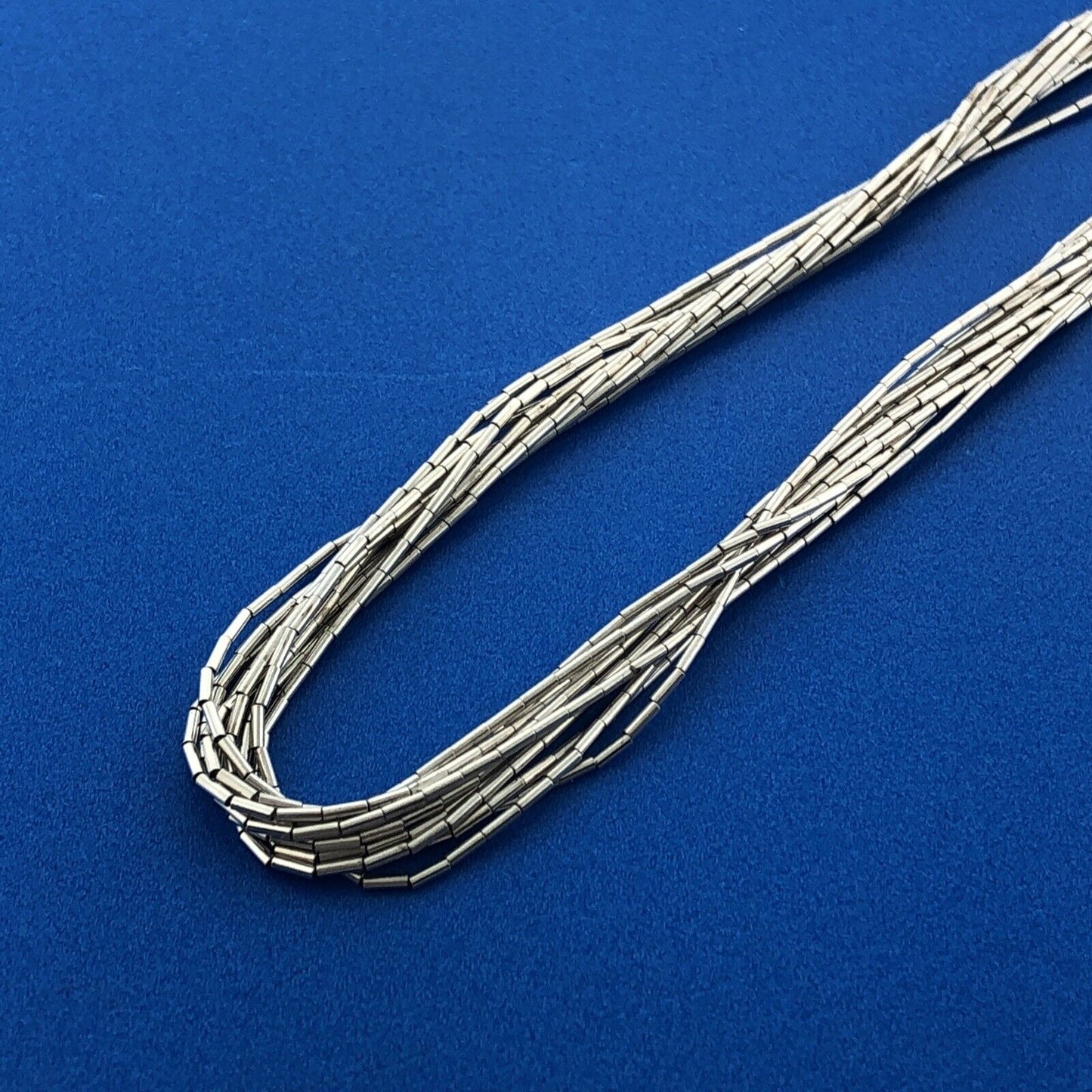 Carolyn Pollack Relios Sterling Silver 925 Liquid Silver Ten Strand Necklace