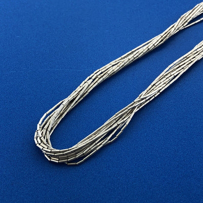 Carolyn Pollack Relios Sterling Silver 925 Liquid Silver Ten Strand Necklace