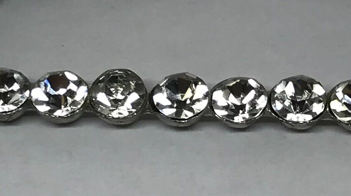 Dramatic Vintage Runway Silver Tone Rhinestone Triangle Scarf Belt Slide Buckle