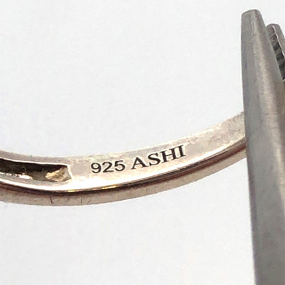Designer ASHI 925 Sterling Silver Round Diamond Cross Ring