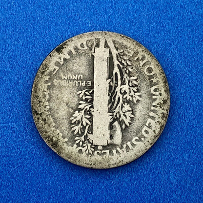 1921 P United States 90% Silver Mercury Dime Key Date Scarce Philadelphia Coin
