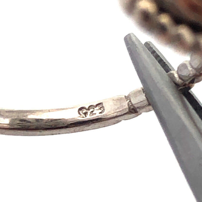 Designer A 925 Sterling Silver Round Diamond Pave Rectangle Anniversary Ring