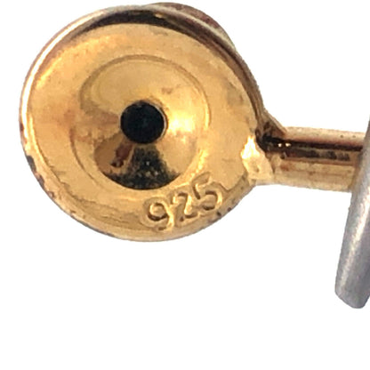 925 Sterling Silver Round Cubic Zirconia Modernist Drop Stud Earrings