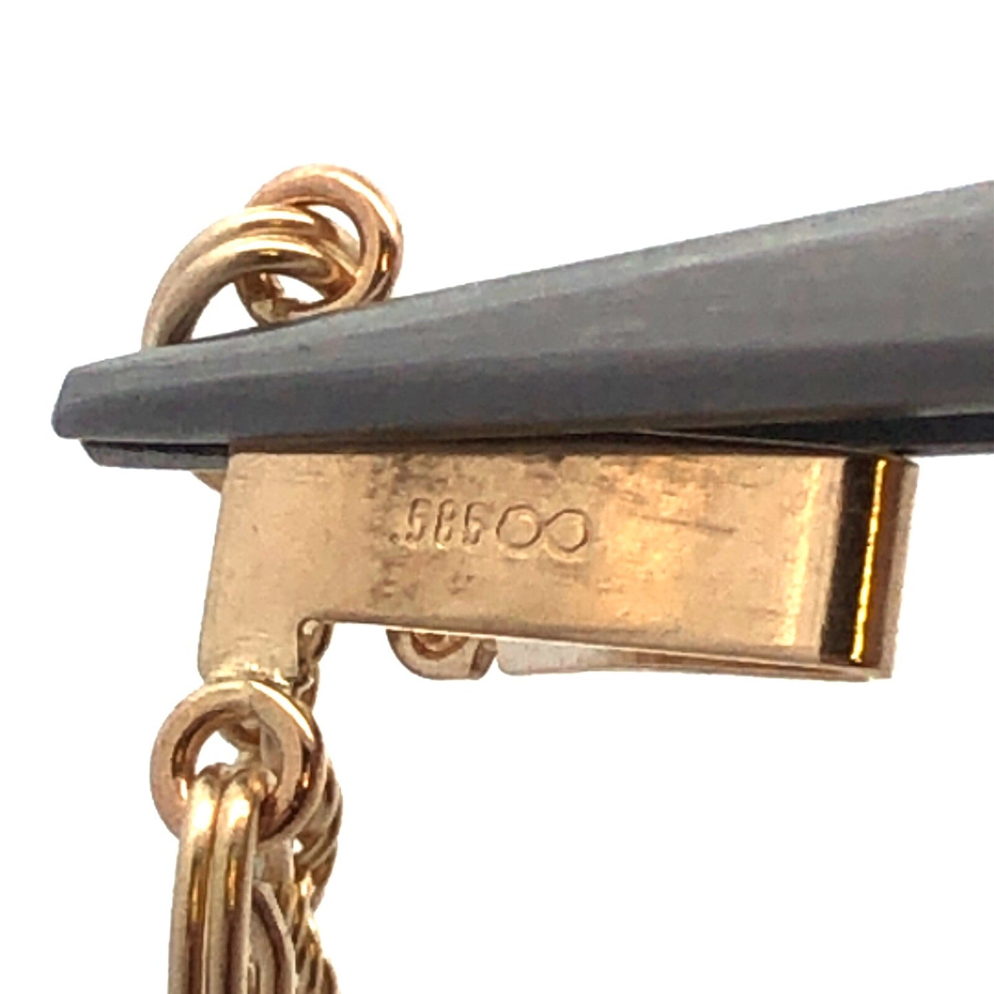 Richard Klein KLJCI 14K Yellow Gold Purple Topaz Diamond Double Strand Bracelet