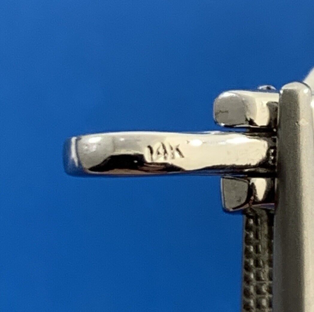 Designer 14K White Gold Peridot Diamond Accented Drop Dangle Pendant