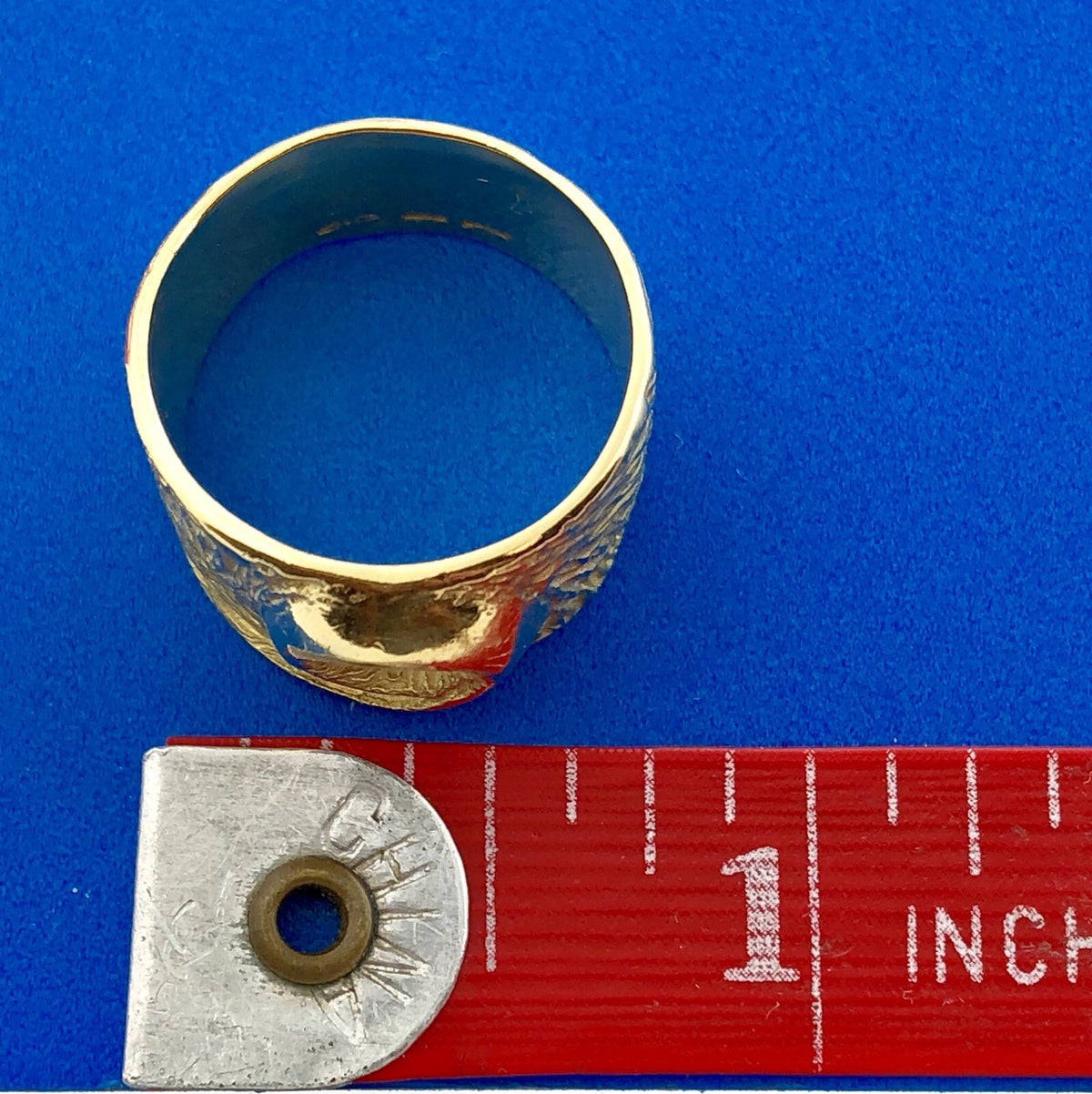 Designer Arabic 18K Yellow Gold Unisex 3D Bird's Eye Of The Storm Dramatic Ring
