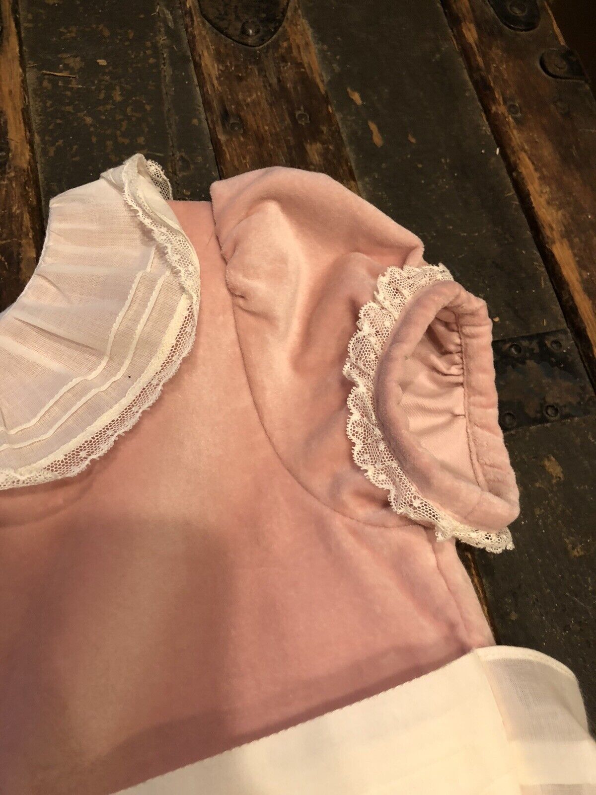 Sal & Pimenta Brushed Cotton Velour Dusty Rose Size 6T Girl's Lined Dress