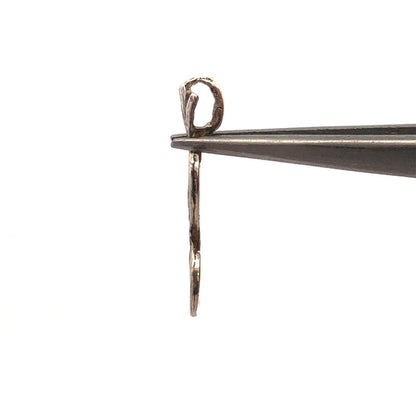 925 Sterling Silver Script Initial Letter H Monogram Charm Pendant