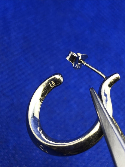 Designer 925 Sterling Silver Round Polished Small Hoop Earrings