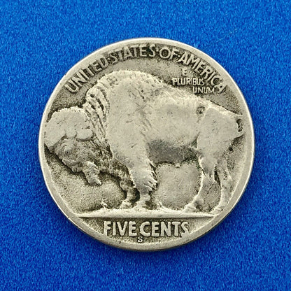 1924 S Indian Head Buffalo Nickel Better Key Scarce San Francisco Mint Coin