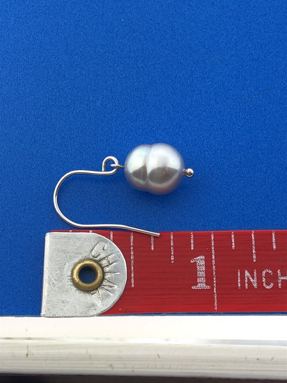 Honora Collection 925 Sterling Silver Oval Grey Pearl Drop Dangle Earrings