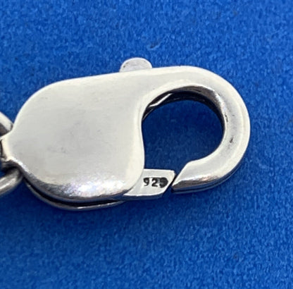 Designer Armbrust 925 Sterling Silver Circle Cable Link Statement Bracelet