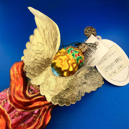 2005 Christopher Radko Hand Blown Glass Diabetes Awareness Angel Ornament W/Box