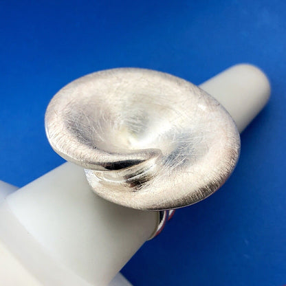 Karizia KA1772 Sterling Silver 925 Contemporary Floral Statement Cocktail Ring