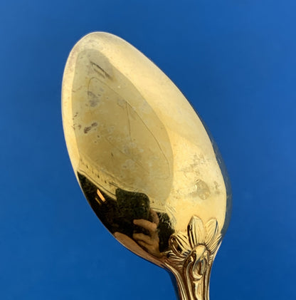 Tiffany & Co Vermeil Gold Washed Sterling Silver 925 Audubon Demitasse Spoon