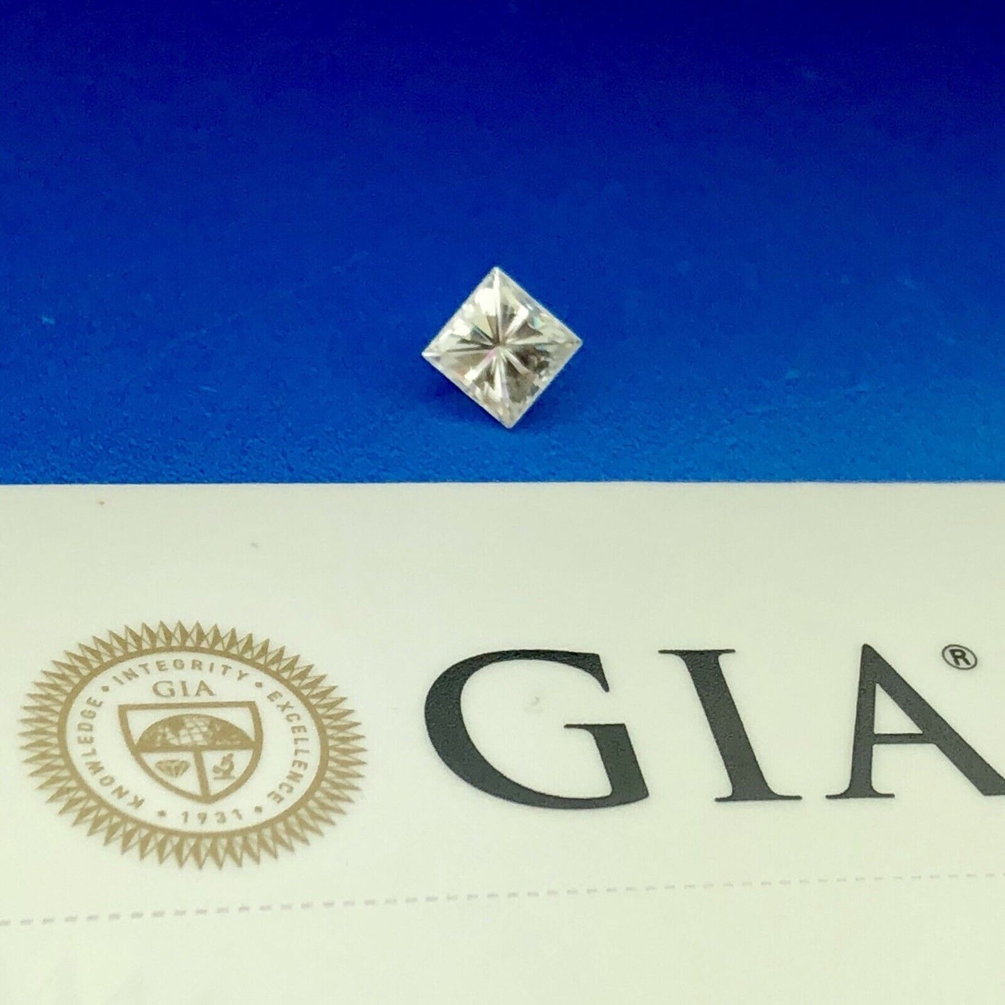 GIA Certified Square Modified Brilliant Synthetic Moissanite .98 Carat Weight