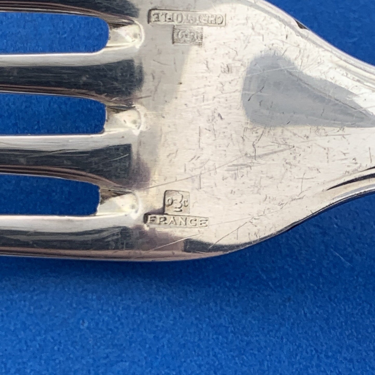 Christolfe France Spatours Silverplate Dessert Fork 6-3/4" No Monogram