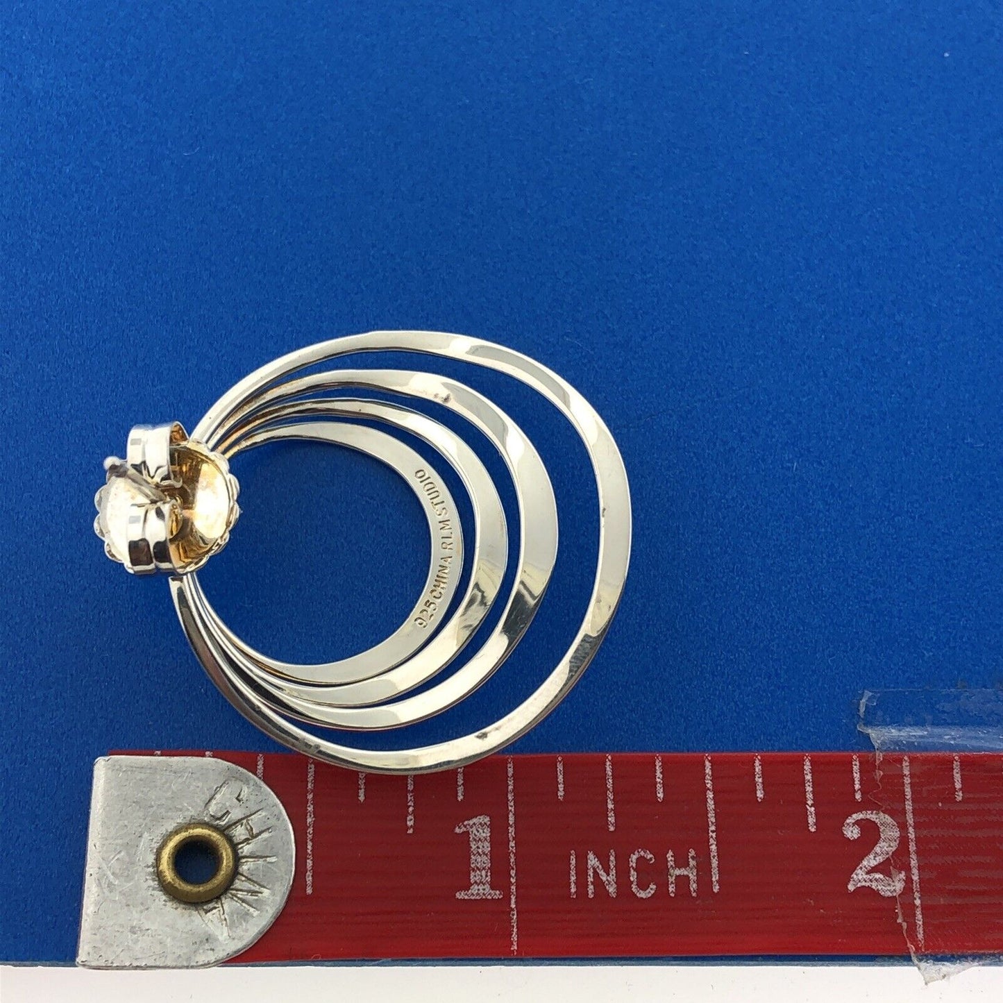 Stunning RLM Studio Sterling Silver 925 Expanding Multi Circle Stud Earrings