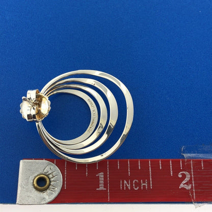 Stunning RLM Studio Sterling Silver 925 Expanding Multi Circle Stud Earrings