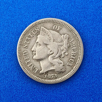 1873 P Nickel Three Cent Piece 3c Better Key Rare Scarce Philadelphia Coin