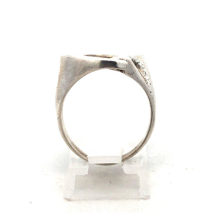 Artisan 925 Sterling Silver Crescent Moon And Star Statement Size 9 Ring