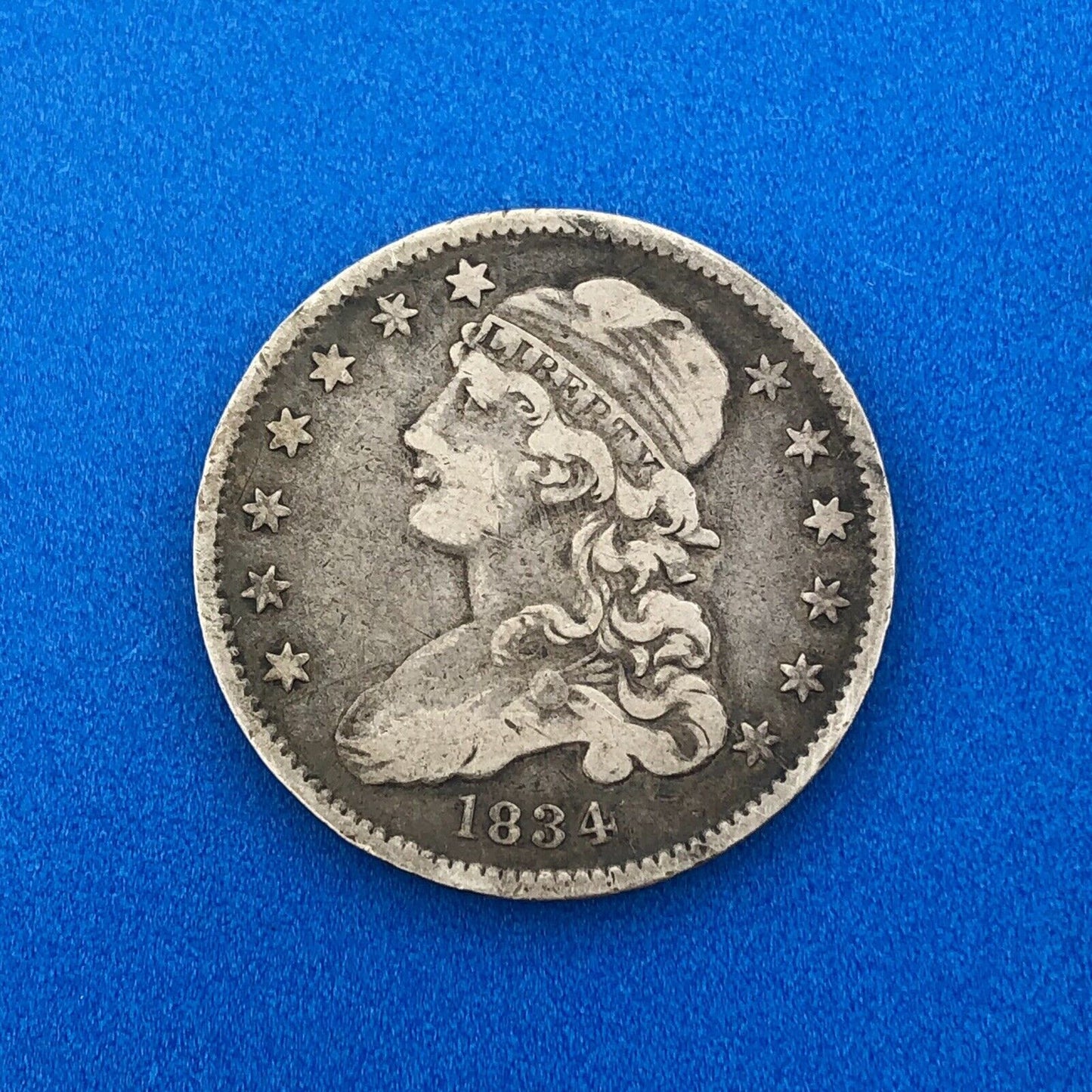 1834 Capped Bust Quarter Dollar Type Two 25 Cents Early American Coinage Nice