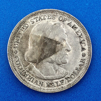 1893 P World's Columbian Exposition Commemorative Silver Half Dollar $.50 Coin