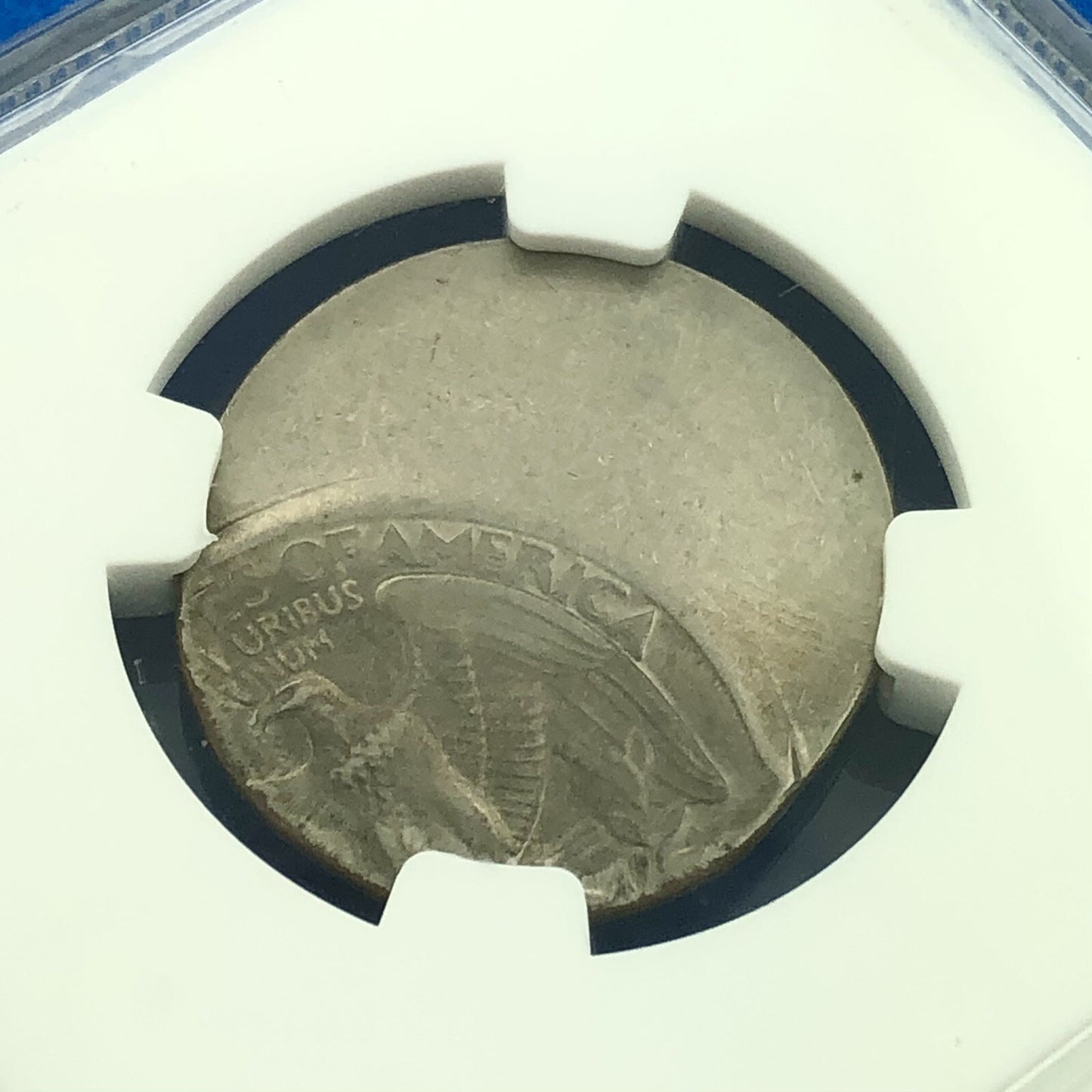 1983 P Washington Clad Quarter Mint Error Struck 50% Off Center NGC MS62