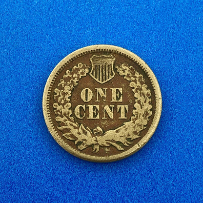 1863 P 1 Cent Indian Head Cent with Shield Better Key Date Copper-Nickel Coin