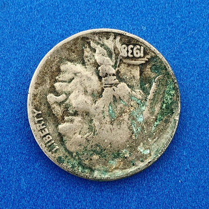 1938 D Indian Head Buffalo Nickel Key Better Rare Denver Mint Two Coin Lot