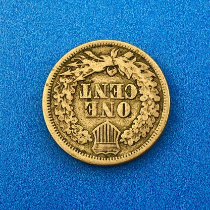1863 Indian Head One Cent Penny Type 2 Copper Nickel Better Philadelphia Coin