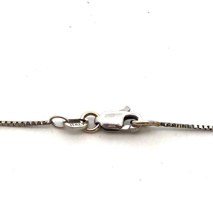 Designer 14K White Gold Round Diamond Graduated Bar Pendant Necklace