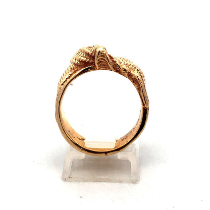 Designer Mignon Faget 14K Yellow Gold Knots and Bows Collection Medium Bow Ring