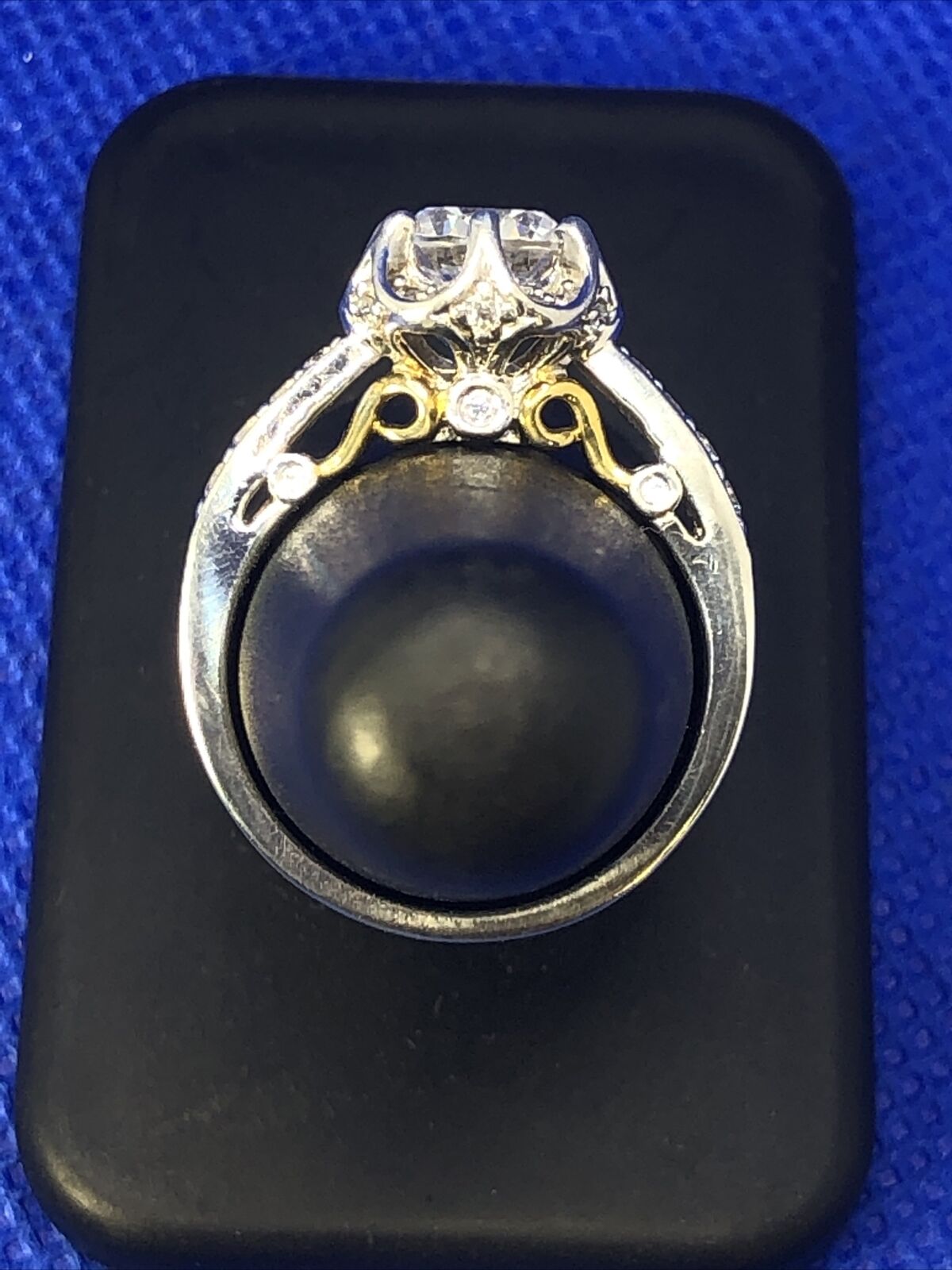 Designer Verragi 925 Sterling Silver Round Cubic Zirconia Engagement Ring