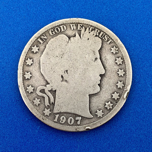 1907 S Silver Barber Half Dollar Better Key Date Rare Scarce San Francisco Coin