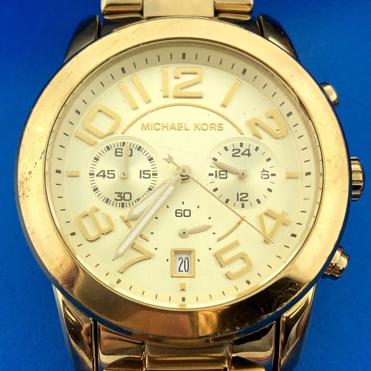 Michael Kors Unisex MK5726 The Mercer Gold Chronograph Bracelet Wrist Watch Runs