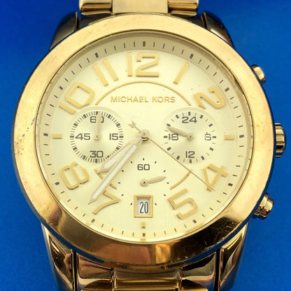 Michael Kors Unisex MK5726 The Mercer Gold Chronograph Bracelet Wrist Watch Runs