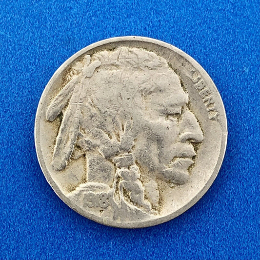 1918 P Indian Head Buffalo Nickel Better Key Scarce Philadelphia Mint Coin