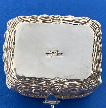 Designer Reo Sterling Silver 925 Opening Picnic Basket Locket Style Pendant