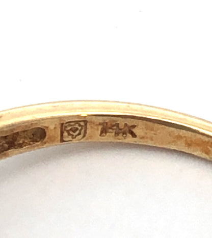 Vintage Designer 14K Yellow Gold Jade Cabochon Statement Cocktail Ring