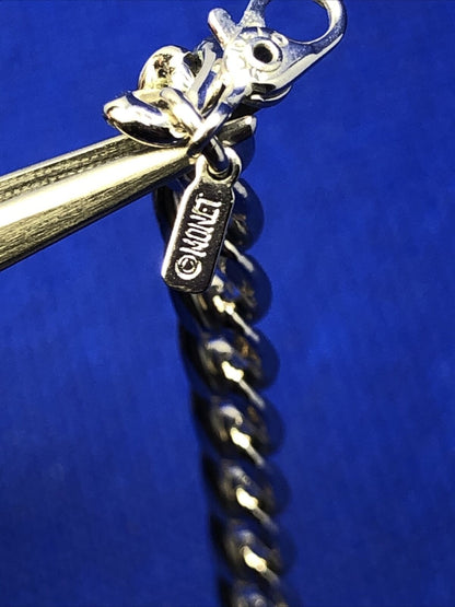 Vintage Monet Two Toned Modernist Double Link Chain Necklace
