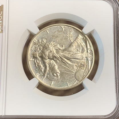 1940 P Proof Silver Walking Liberty Half Dollar High Grade Philadelphia NGC PF66