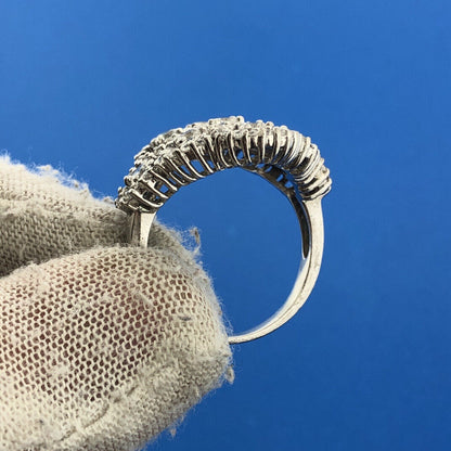 SETA Sterling Silver 925 Round Sparkling CZ Openwork Circle Ring Size 8.25