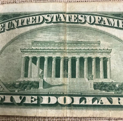 1934 C $5 United States Silver Certificate Julian/Snyder Fr. 1653