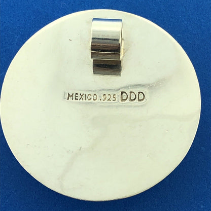 Dominique Dinouart DDD Mexico 925 Sterling Silver Abalone Onyx Inlay Pendant